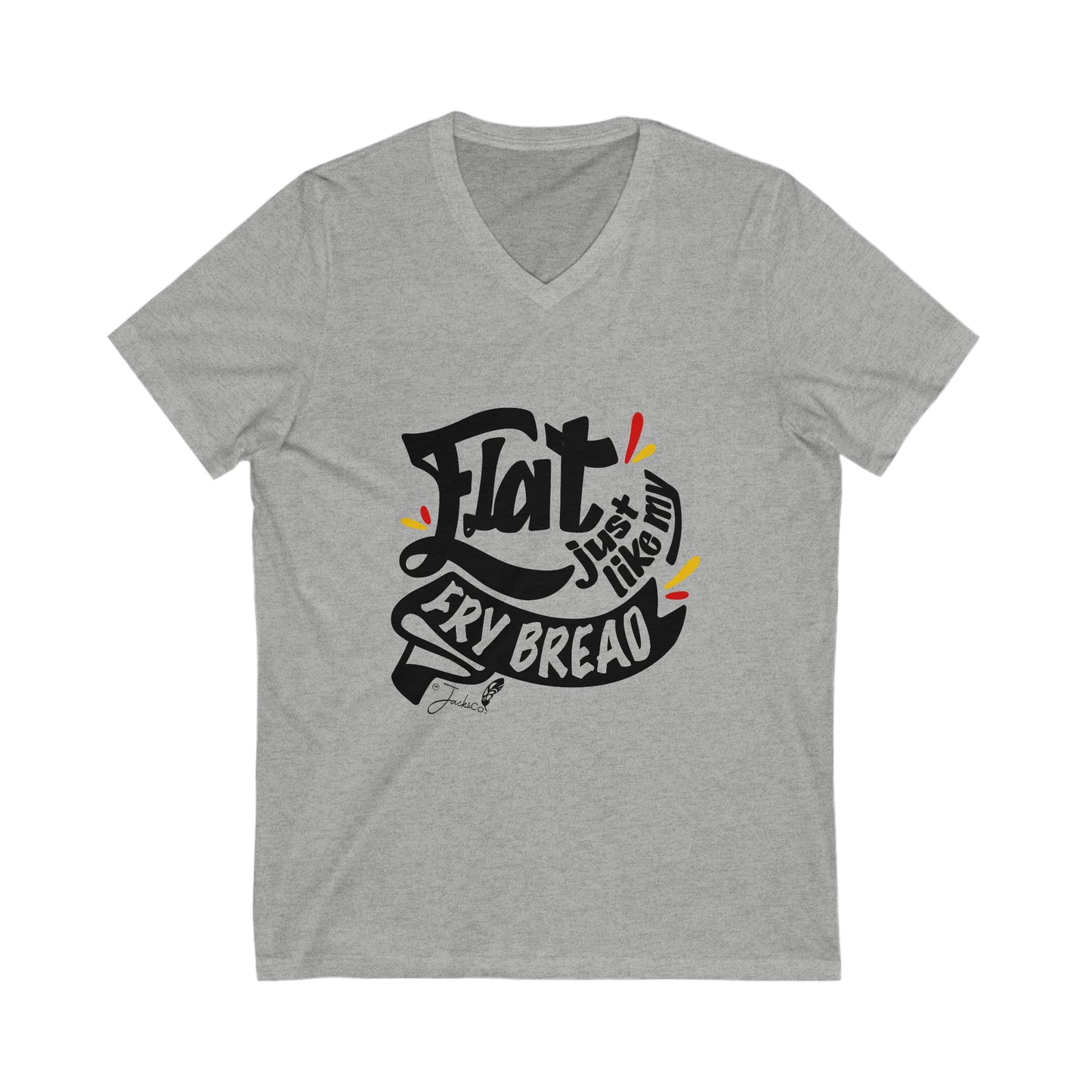 Flat Just Like My Fry Bread V-Neck Tee