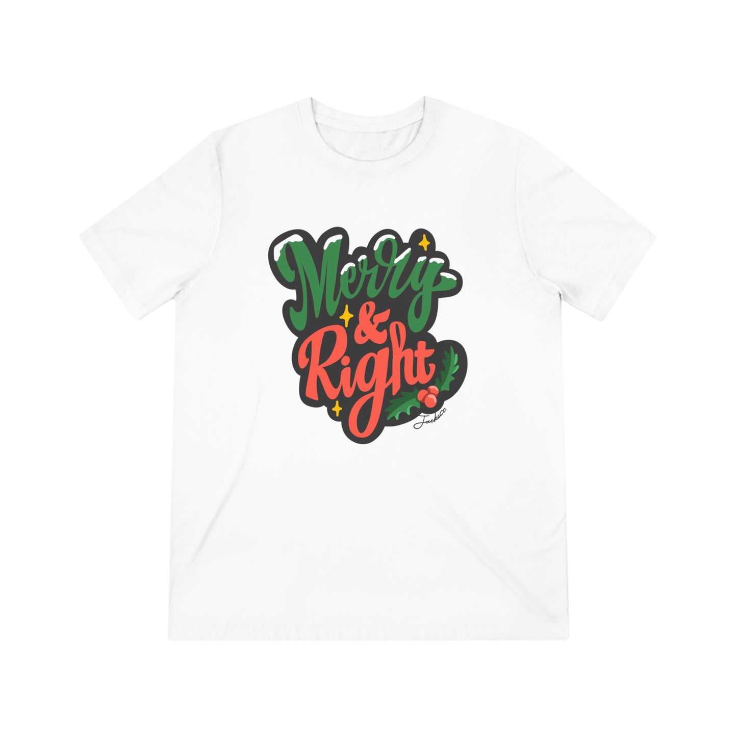 Merry & Right Unisex Triblend Tee for Holiday Cheer