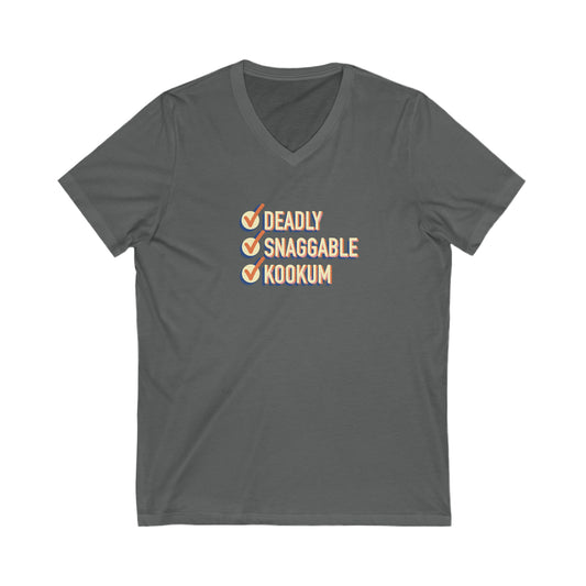 Deadly Snaggable Kookum - V-Neck Tee