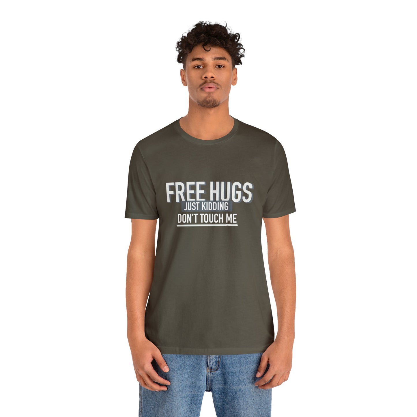 Free Hugs JK Don't Touch Me - Short Sleeve Tee B/W