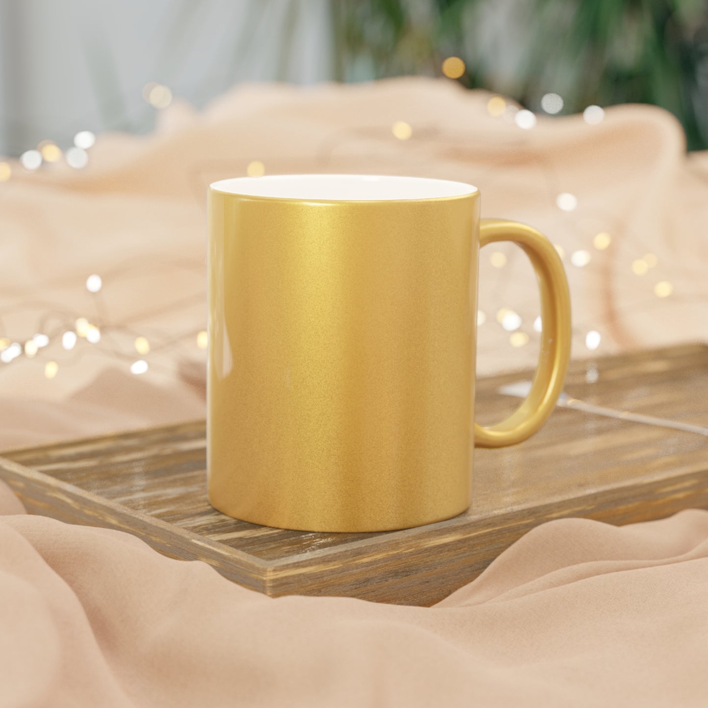 Merry & Right Metallic Mug for Holiday Cheers